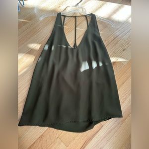 Olive Tank with Cute Back